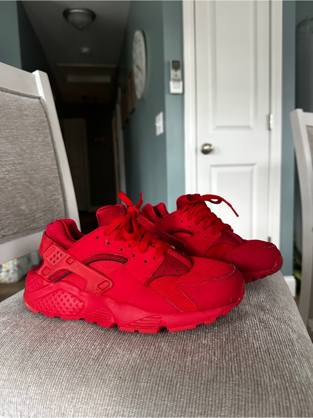 Nike Red Lace-Up Athletic Sneakers
